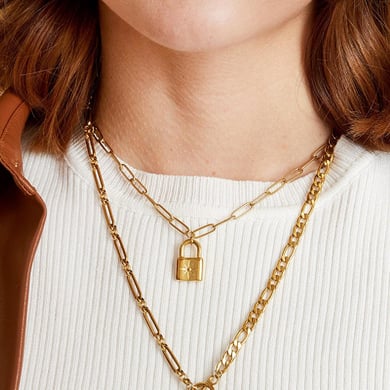 Necklace cute lock h5 Picture2